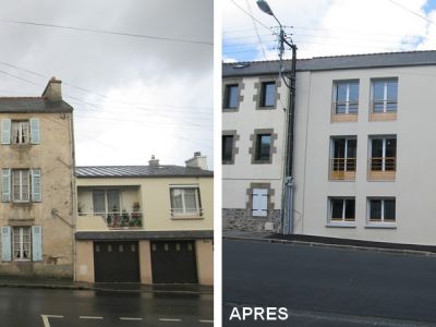 Rénovation et extension d'un immeuble dans le Finistère