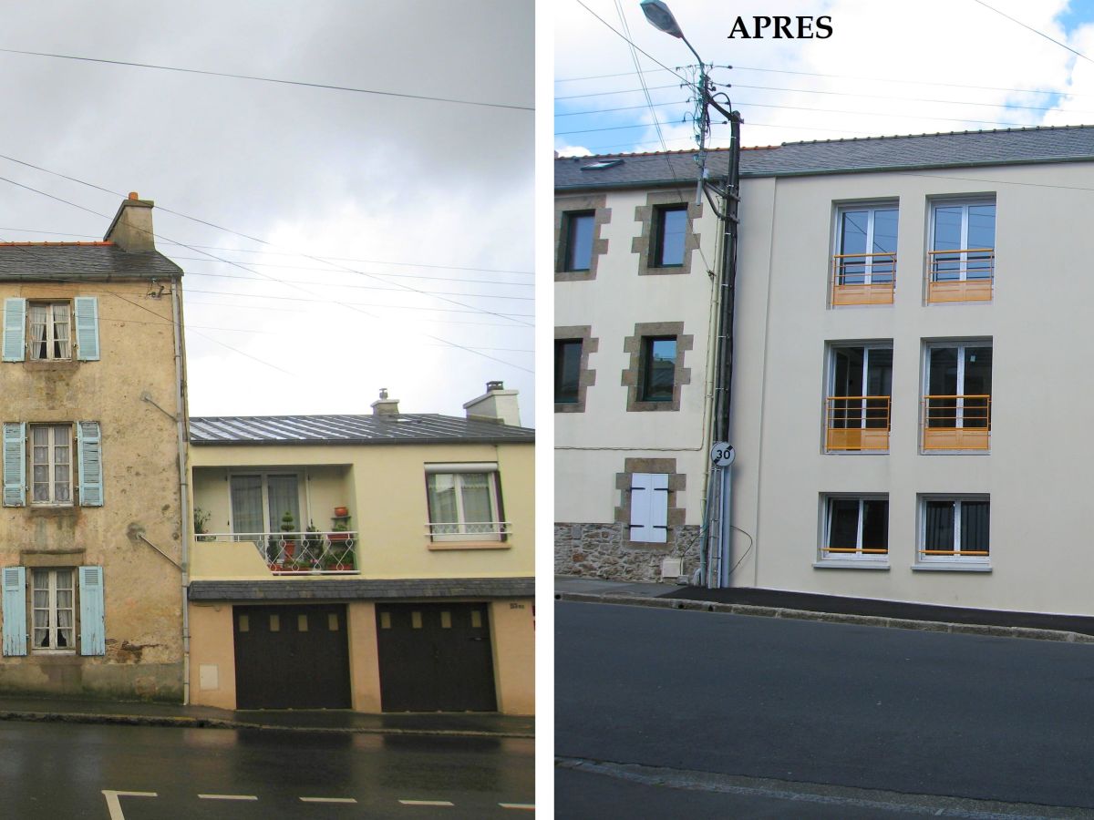 Construction d'un petit immeuble à Brest