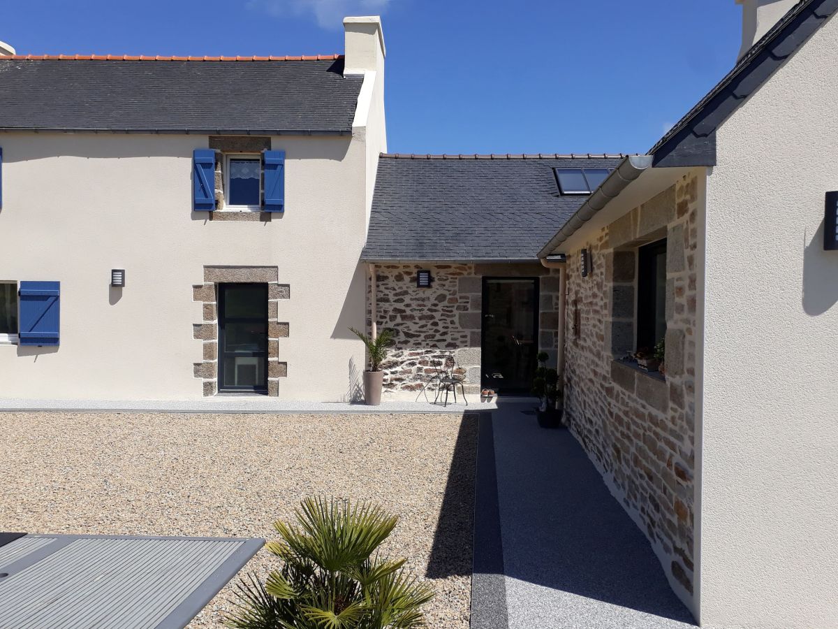 Rénovation et extension d'une maison à Portsall