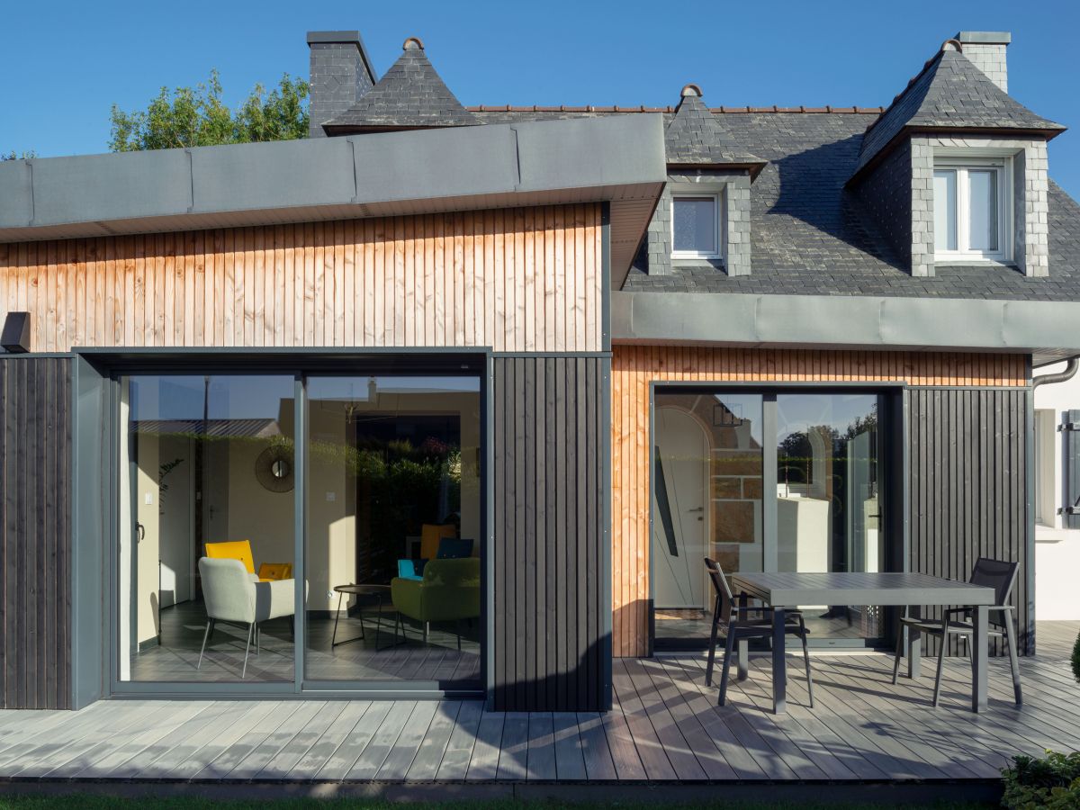 Extension de maison en bois à Kersaint-Plabennec